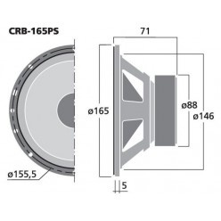 Monacor CRB-165PS Para głośników nisko-średniotonowych HiFi, 35WRMS/ 4Ω